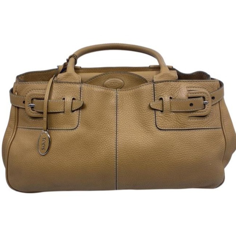 Tod S Tan Leather Shoulder Bag - Picture 1 of 8
